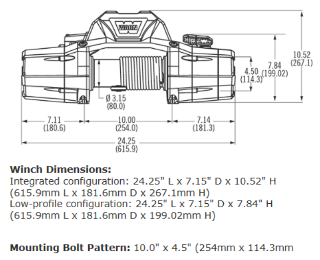 WINCHE WARN ZEON 10 S - CE CINTA SINTETICA