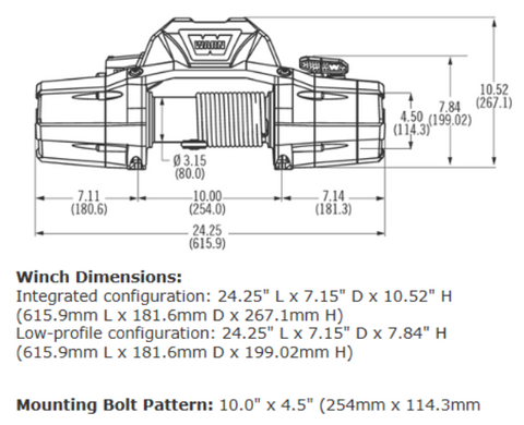 WINCHE WARN ZEON 10 S - CE CINTA SINTETICA