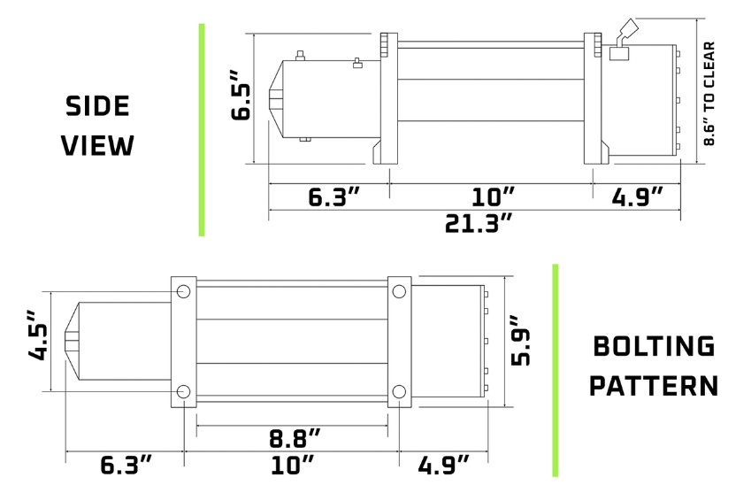 WINCHE ELECTRICO 12V - DE 12000LB CON PIOLA DE ACERO