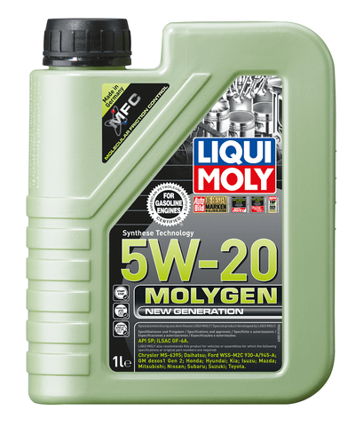 Aceite de Motor Sintético Liqui Moly Molygen 5W-20 5L – Antifriccionante con Tungsteno