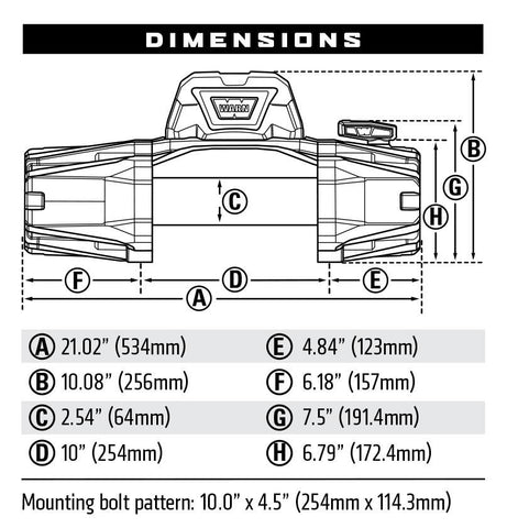 WINCHE WARN modelo VR EVO 12-s, PIOLA DE SINTETICA