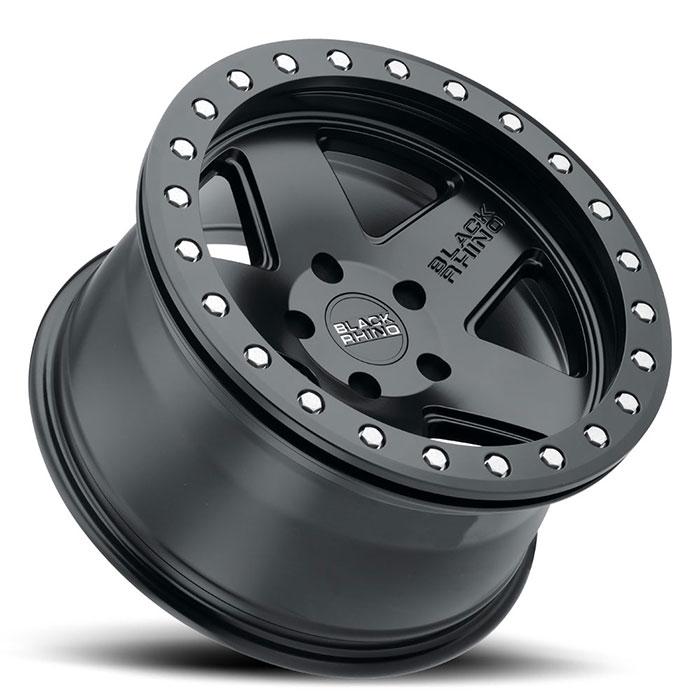 JUEGO DE 4 LLANTAS  17X9.5 6X139.7/-18 BLACK RHINO CRAWLER MATTE BLACK