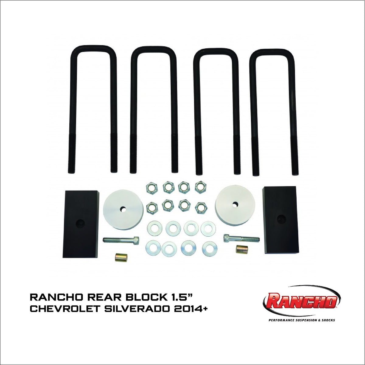 REAR BLOCK KIT 1.5" TRASERO CHEVROLET SILVERADO 2014+