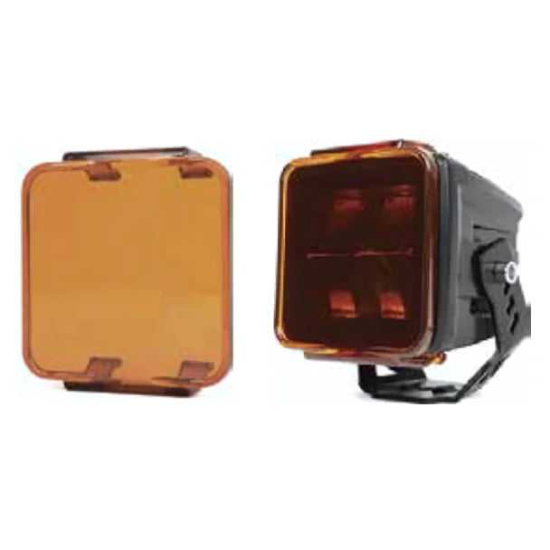 Tapas protectoras para focos LED 3" MOAB 4x4 40W – Ámbar sin logo