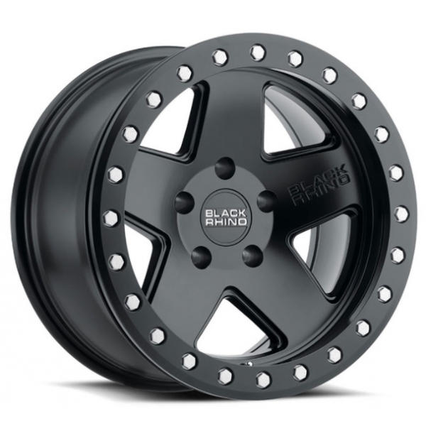 JUEGO DE 4 LLANTAS  17X9.5 6X139.7/-18 BLACK RHINO CRAWLER MATTE BLACK
