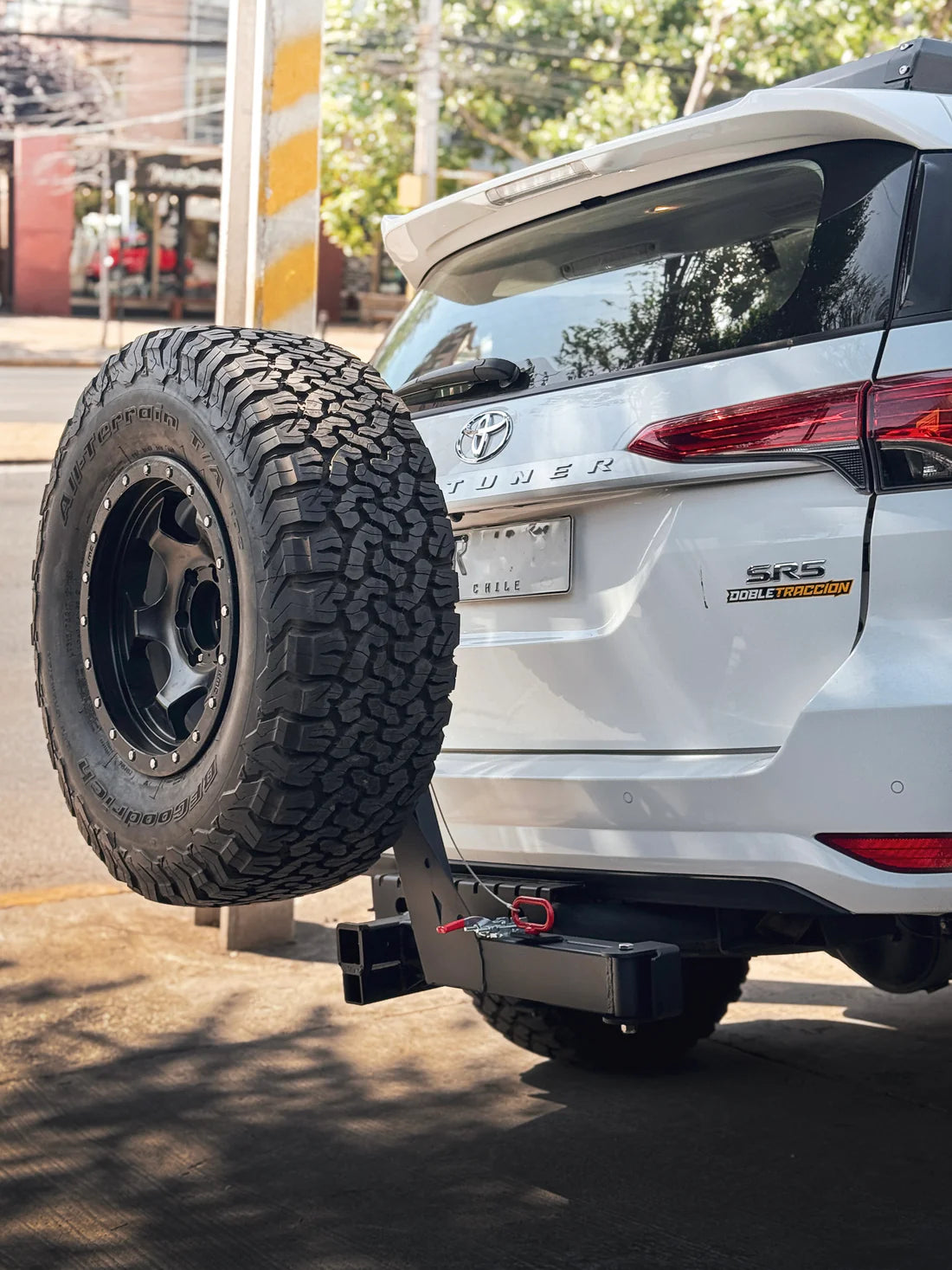 Soporte rueda de repuesto para enganche americano 2"