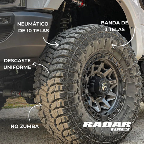 JUEGO DE 4 NEUMATICOS RADAR 265/70R17 R/T