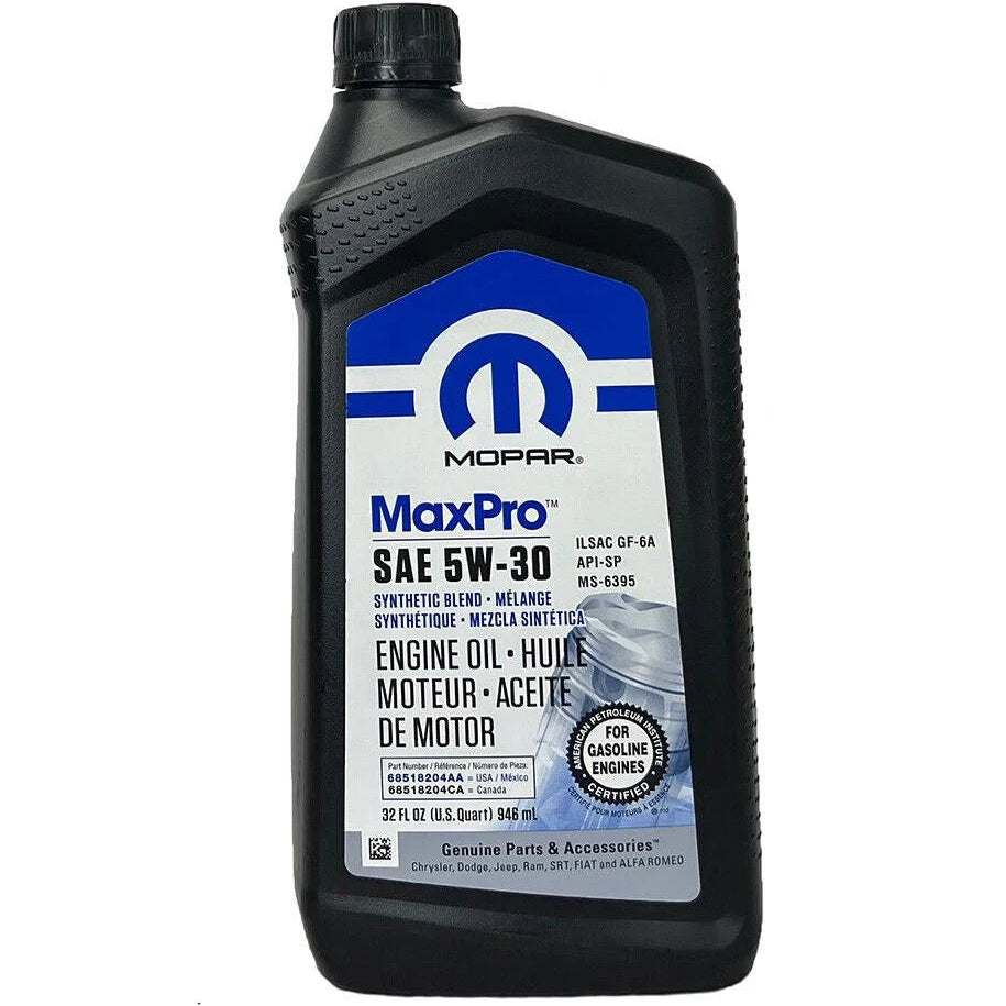 Aceite Motor 5w30 Mopar Dodge/ Jeep/ Chrysler/ Ram 946 Ml JK