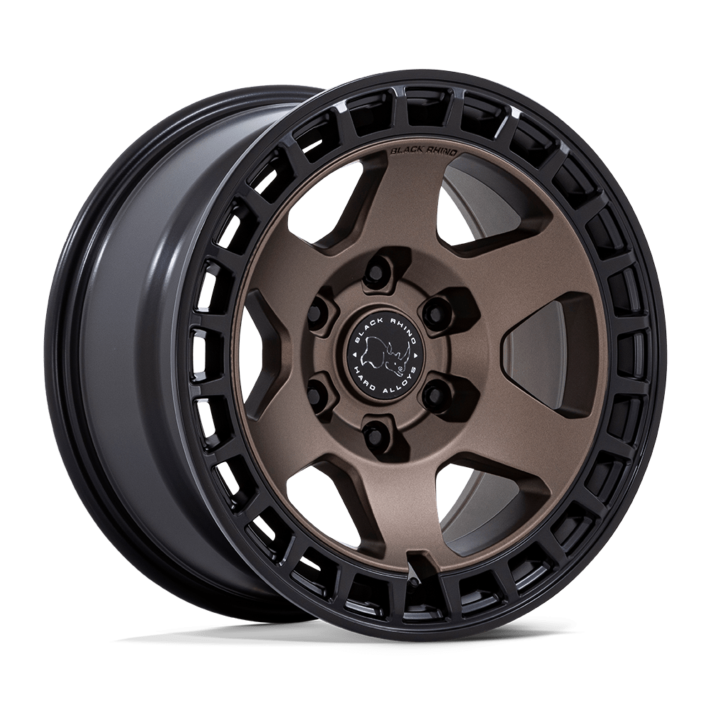 Juego 4 Llantas Black Rhino Bahari 17x8.5 | 6x139.7 | ET -10 | Bronce Mate con Borde Negro
