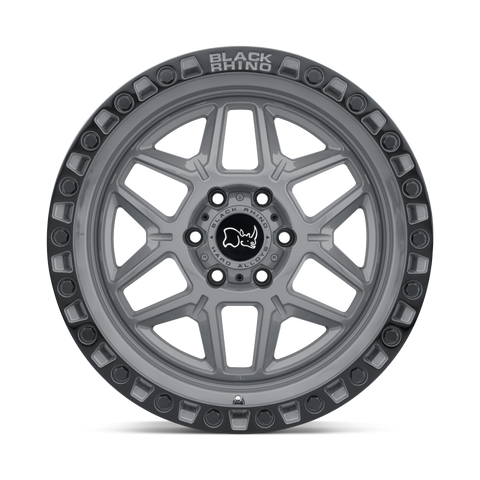 JUEGO DE 4 LLANTAS  17X9.0 6X139.7/00 BLACK RHINO KELSO BATTLESHIP GREY W/BLACK