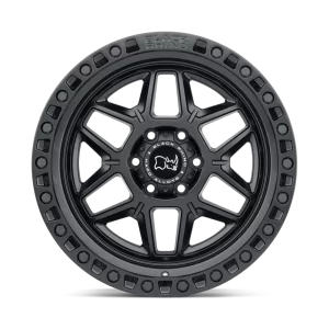 JUEGO DE 4 LLANTAS  17X9.0 6X139.7/-12 BLACK RHINO KELSO MATTE BLACK W/BLACK BOL