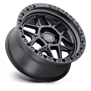 JUEGO DE 4 LLANTAS  17X9.0 6X139.7/-12 BLACK RHINO KELSO MATTE BLACK W/BLACK BOL