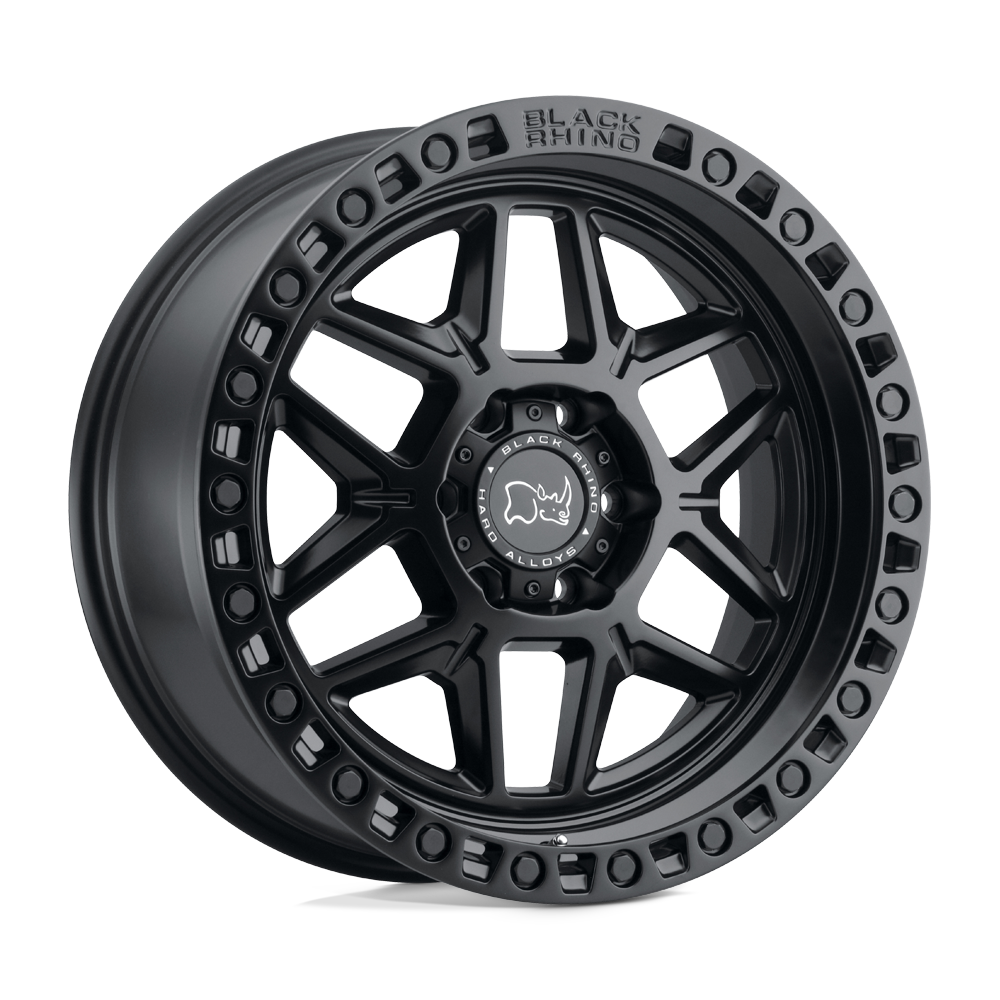 JUEGO DE 4 LLANTAS  17X9.0 6X139.7/-12 BLACK RHINO KELSO MATTE BLACK W/BLACK BOL