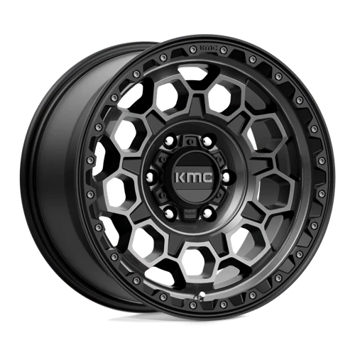Juego 4 Llantas KMC Trek 17x9 | 6x139.7 | ET 0 | Negro Satinado con Tinte Gris | CB 106